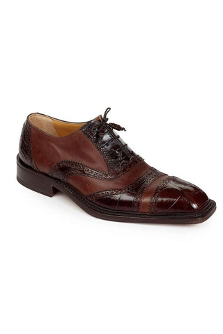 Mauri Svevo Alligator / Calf Brown Oxfords 4714 (MA3017)