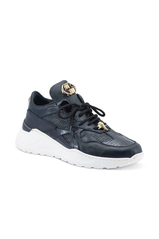Mauri Swift 8464/2 Black Exotic Crocodile / Nappa & Patent Casual Sneakers (MA5511)
