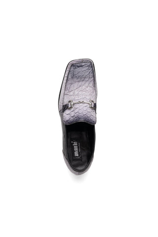 Mauri Switch 3290 Multi Gray & Black Alligator / Leather Slip-On Horsebit Loafers (MA5602)