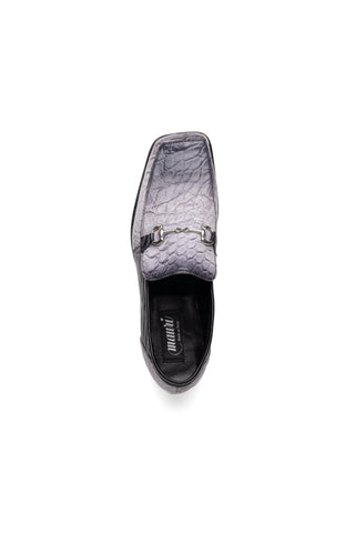 Mauri Switch 3290 Multi Gray & Black Exotic Alligator / Calf-Skin Leather Slip-On Horsebit Loafers (MA5602)(Made to Order)-AmbrogioShoes