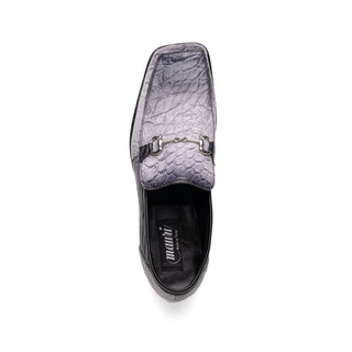 Mauri Switch 3290 Multi Gray & Black Exotic Alligator / Calf-Skin Leather Slip-On Horsebit Loafers (MA5602)(Special Order)-AmbrogioShoes