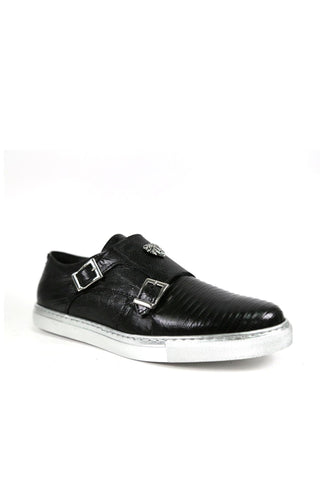 Mauri Trendsetter Black Teju Lizard Casual Sneakers 8592 (MA5121)