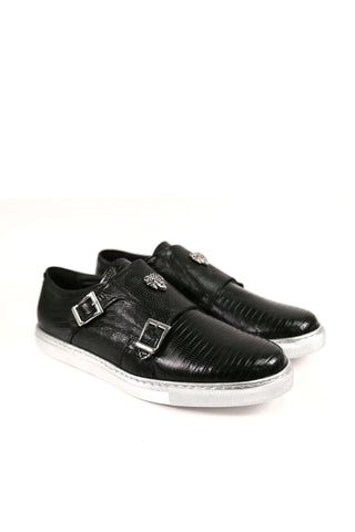 Mauri Trendsetter Black Teju Lizard Casual Sneakers 8592 (MA5121)