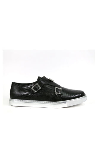 Mauri Trendsetter Black Teju Lizard Casual Sneakers 8592 (MA5121)