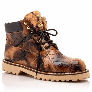 Mauri Troop 3240/3 Men's Shoes Exotic Alligator / Calf-Skin Leather Boots (MA5632)-AmbrogioShoes