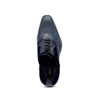 Mauri Tycoon 4993 Men's Shoes Wonder Blue Alligator/ Velvet / Patent Leather Formal / Dress Oxfords (MA5476)-AmbrogioShoes