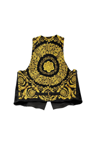 Mauri V72 Men's Accessories Black Alligator Vest (MAJ1001)