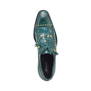 Mauri Vegas 4901 Men's Shoes Hunter Green Exotic Alligator / Calf-Skin Leather Oxfords (MA5311)-AmbrogioShoes