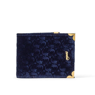 Mauri W2 Men's Wonder Blue Velvet Embossed Wallet (MAW1002)-AmbrogioShoes