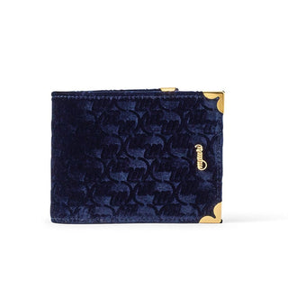 Mauri W2 Men's Wonder Blue Velvet Embossed Wallet (MAWS1002)-AmbrogioShoes