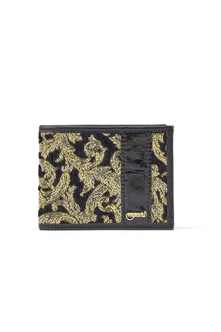 Mauri W3 Men's Bi-Fold Crocodile / Nappa Leather / Didier Fabric Wallet (MAW1000)