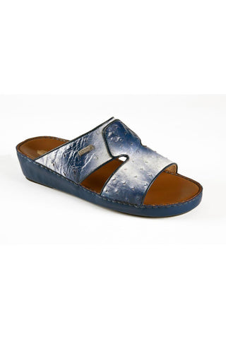 Mauri White / Blue Oxtrich Casual Sandals 1756-1 (MAO1058)