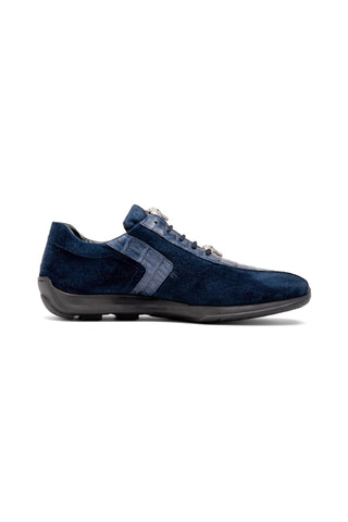 Mauri Wisdom 9145-1 Crocodile Skin & Suede Sneakers (MA5551)