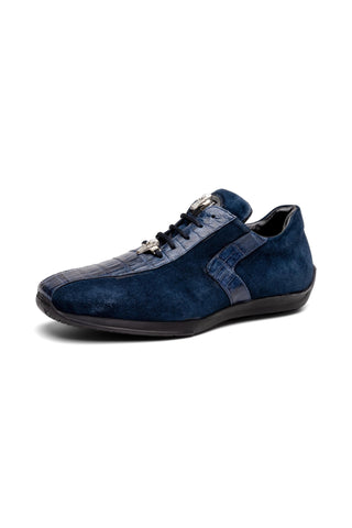Mauri Wisdom 9145-1 Exotic Crocodile Skin & Suede Sneakers (MA5551)-AmbrogioShoes