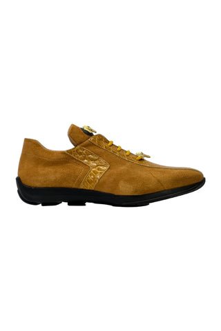 Mauri Wisdom 9145-1 Exotic Crocodile Skin & Suede Sneakers (MA5551)-AmbrogioShoes