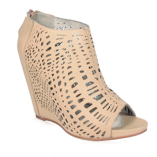 Mea Shadow Giglio Beige Leather Wedge Sandals (MS103)-AmbrogioShoes