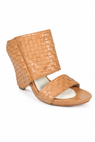 Mea Shadow Regina Tan Woven Leather Sandals (MS104)