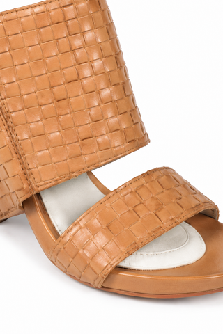 Mea Shadow Regina Tan Woven Leather Sandals (MS104)