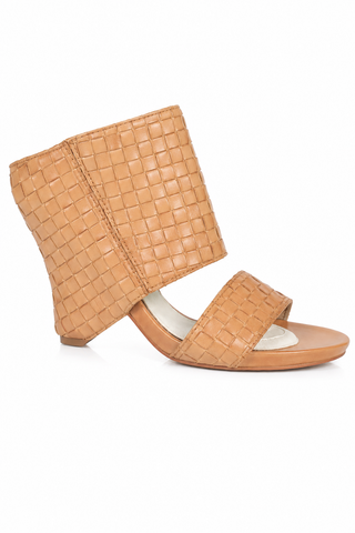 Mea Shadow Regina Tan Woven Leather Sandals (MS104)