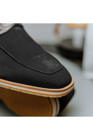 Meo 3 Suede Loafer - Black-Dellamoda
