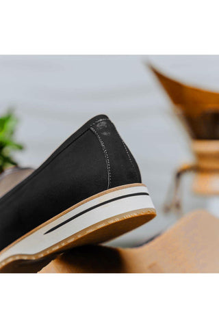 Meo 3 Suede Loafer - Black-Dellamoda