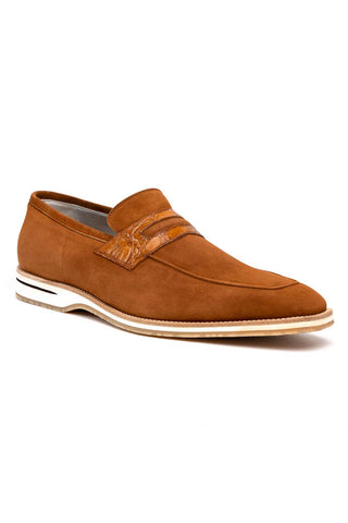 Meo 3 Suede Loafer - Cognac-Dellamoda