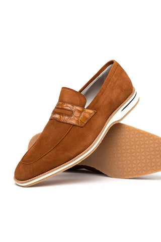 Meo 3 Suede Loafer - Cognac-Dellamoda