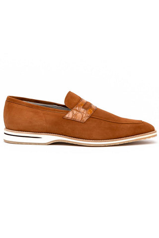 Meo 3 Suede Loafer - Cognac-Dellamoda