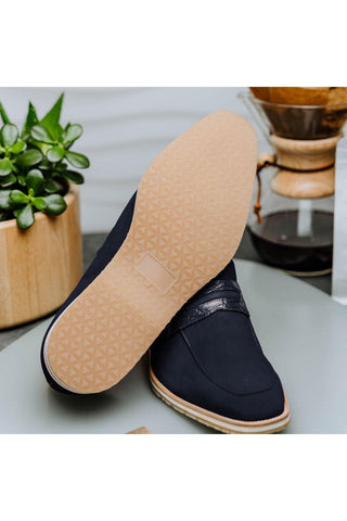 Meo 3 Suede Loafer - Navy-Dellamoda