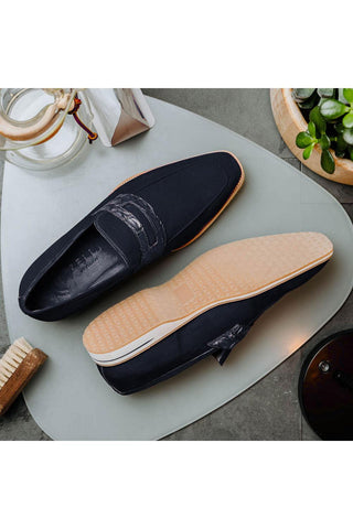 Meo 3 Suede Loafer - Navy-Dellamoda