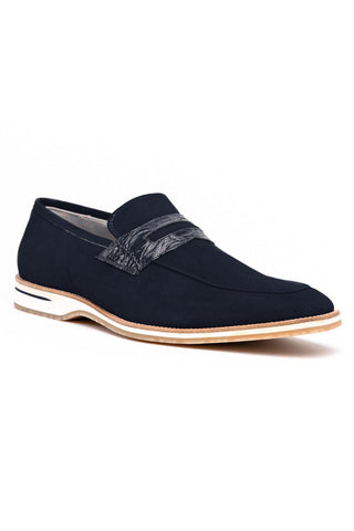 Meo 3 Suede Loafer - Navy-Dellamoda
