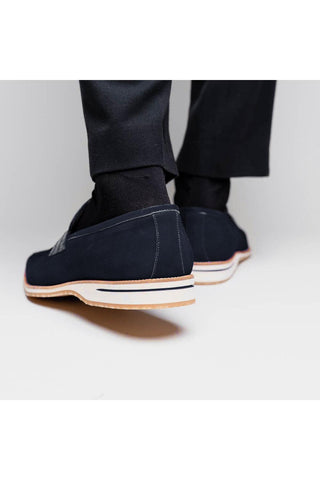 Meo 3 Suede Loafer - Navy-Dellamoda