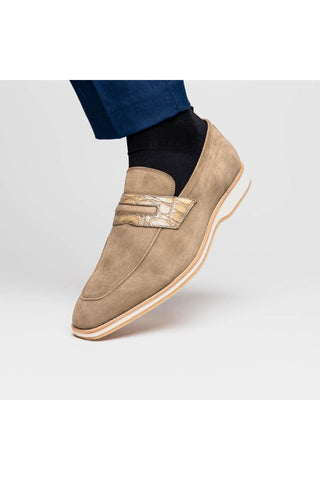 Meo 3 Suede Loafer - Taupe-Dellamoda