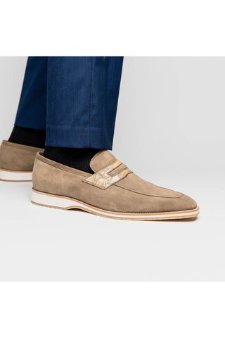 Meo 3 Suede Loafer - Taupe-Dellamoda