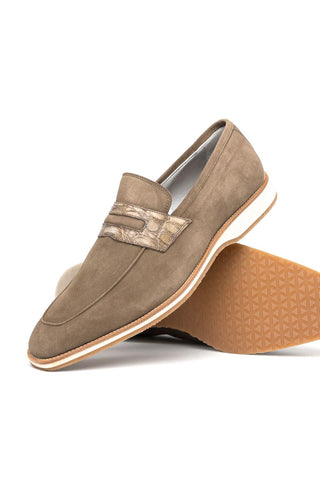 Meo 3 Suede Loafer - Taupe-Dellamoda