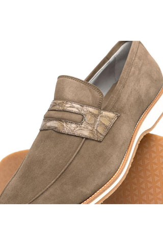 Meo 3 Suede Loafer - Taupe-Dellamoda