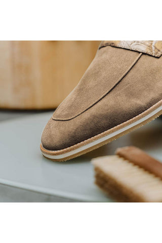 Meo 3 Suede Loafer - Taupe-Dellamoda