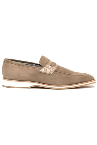 Meo 3 Suede Loafer - Taupe-Dellamoda