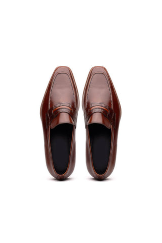 Meo Leather Loafer - Cognac-Dellamoda