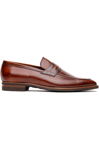 Meo Leather Loafer - Cognac-Dellamoda
