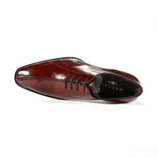 Mezlan 13780-AN Zamora Men's Shoes Burgundy Exotic Genuine Eel Skin Oxfords (MZS3331)-AmbrogioShoes