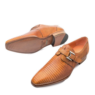 Mezlan 14680-L Richelieu Men's Shoes Camel Genuine Monk-Strap Loafers (MZ3318)-AmbrogioShoes