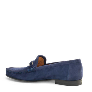 Mezlan 17308 Men's Shoes Blue Suede Leather Moccasin Loafers (MZ3249)-AmbrogioShoes