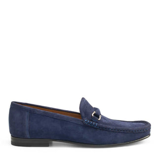 Mezlan 17308 Men's Shoes Blue Suede Leather Moccasin Loafers (MZ3249)-AmbrogioShoes