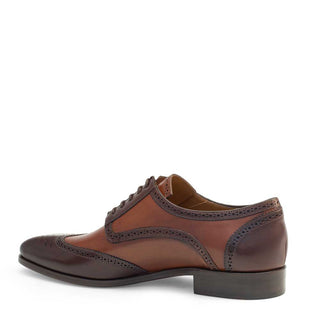 Mezlan 19590 Men's Shoes Cognac & Brown Calf-Skin Leather Derby Oxfords (MZ3256)-AmbrogioShoes