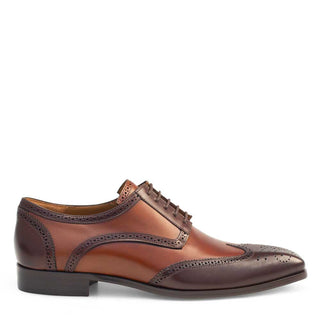 Mezlan 19590 Men's Shoes Cognac & Brown Calf-Skin Leather Derby Oxfords (MZ3256)-AmbrogioShoes