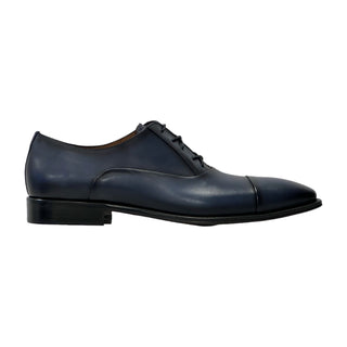 Mezlan 20708 Men's Shoes Blue Calf-Skin Leather Classic Formal Oxfords (MZ3727)-AmbrogioShoes
