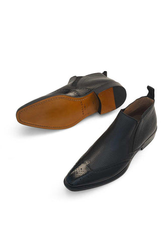 Mezlan 21455 Full Grain Leather Wingtip Demi Boot (MZ3798)