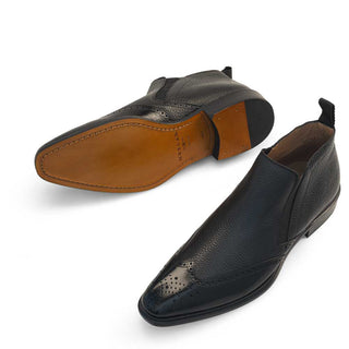 Mezlan 21455 Men's Shoes Full Grain Leather Wingtip Demi Boot (MZ3798)-AmbrogioShoes