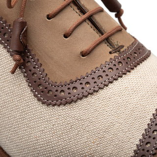 Mezlan 21529 Ayna Men's Shoes Linen / Suede Leather Summer Oxford (MZ3835)-AmbrogioShoes